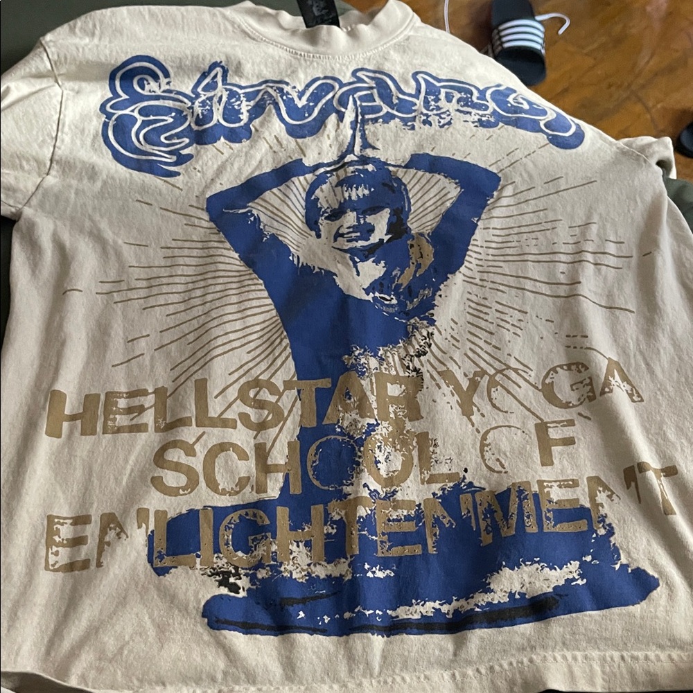 Blue and Cream Graphic Tee